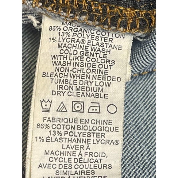 Prana Jeans Adult 4/27 Blue Buxton Crop Denim Button Fly Logo Mid Rise‎ Womens - Picture 8 of 14